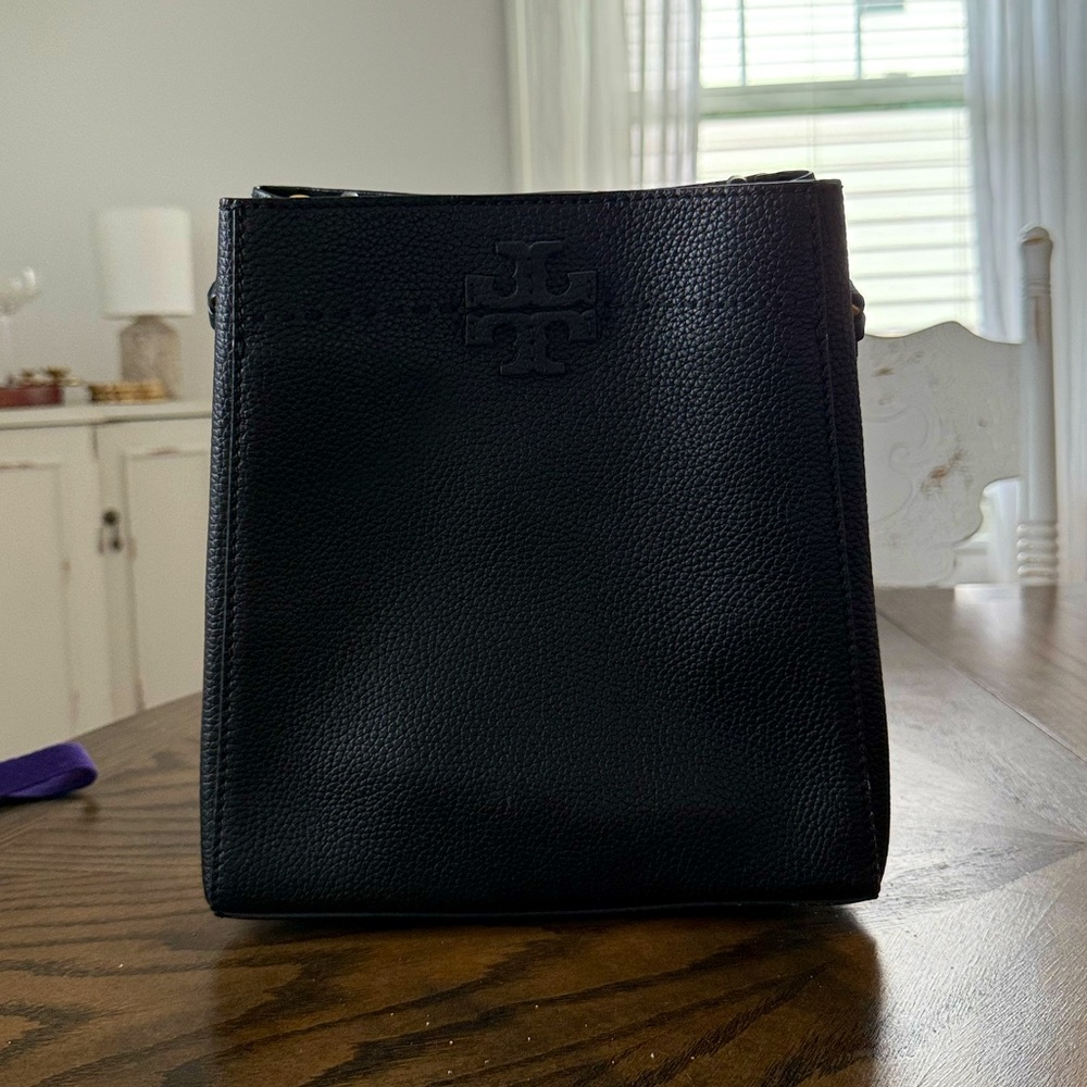 Tory Burch Black Bucket Bag